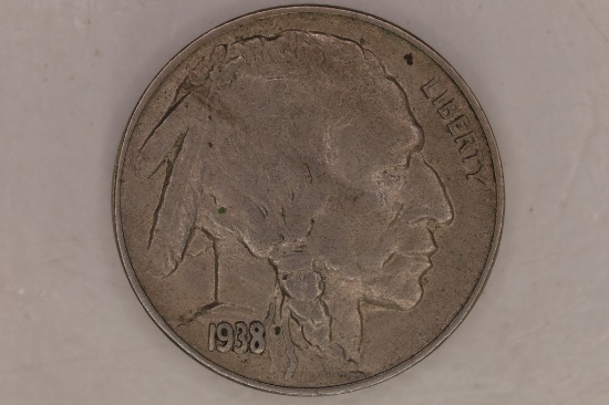 1938-D BUFFALO NICKEL AU