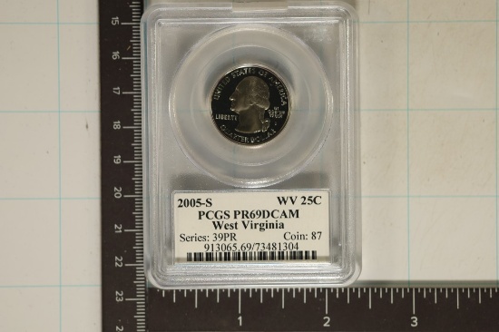 2005-S WEST VIRGINIA QUARTER PCGS PR69 DCAM