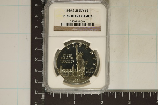 1986-S STATUE OF LIBERTY US SILVER DOLLAR NGC PF