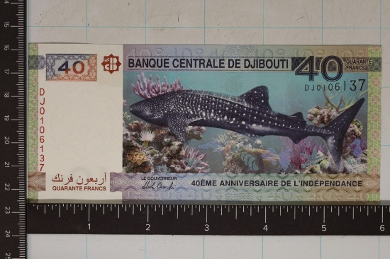 2017 DJIBOUTI CRISP UNC COLORIZED 40 FRANC