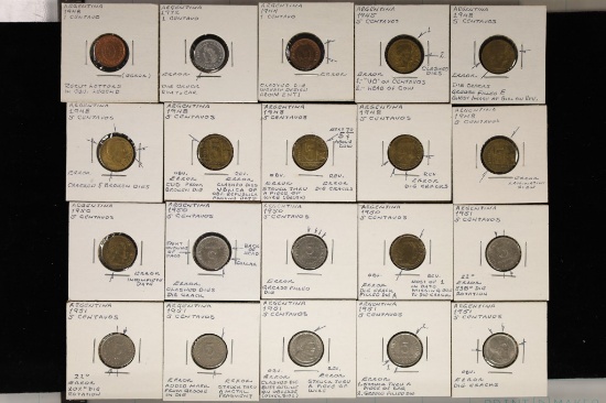 20-ARGENTINA ERROR COINS: 1944-1951. 3-1