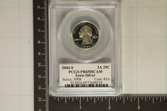 2004-S SILVER IOWA QUARTER PCGS PR69 DCAM