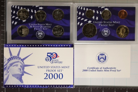 2000 US PROOF SET (WITH BOX) & WITH CERTIFICATE