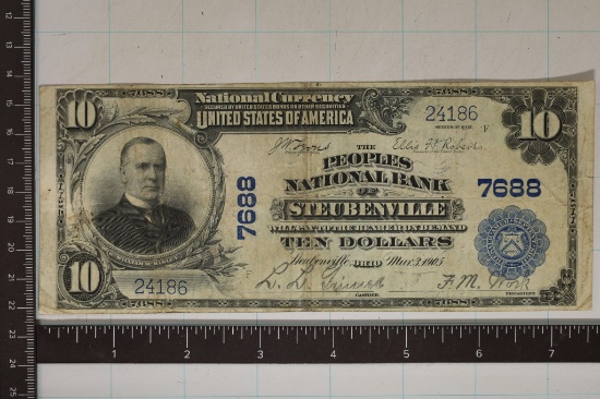SERIES 1902 US $10 LARGE SIZE NATIONAL CURRENCY