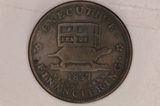 1837 HARD TIMES TOKEN EXECUTIVE FINANCIERING