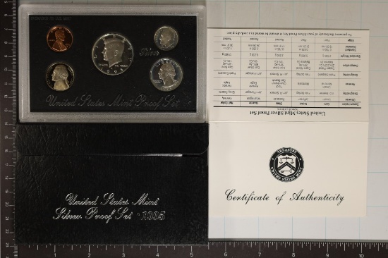 1995 US SILVER PROOF SET (WITH BOX) AND