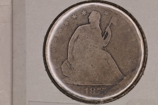 1875-S SILVER SEATED LIBERTY HALF DOLLAR