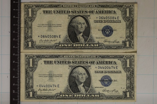 2-1935-E STAR NOTE $1 SILVER CERTIFICATES BLUE