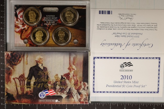 2010 US PRESIDENTIAL DOLLAR 4 COIN PF SET