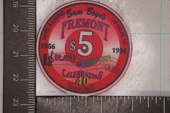 $5 SAM BOYD'S FREMONT CASINO CHIP 1996