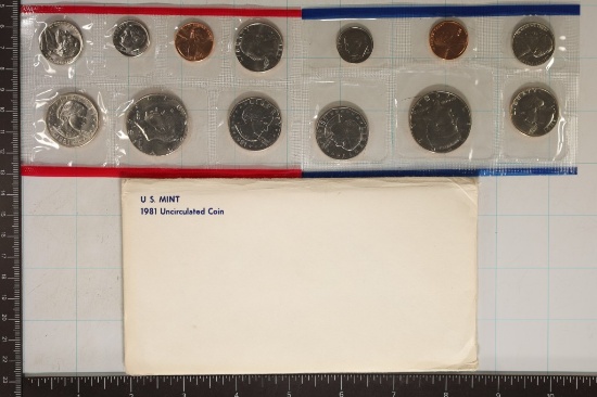1981 US MINT SET (UNC) P/D/S (WITH ENVELOPE)