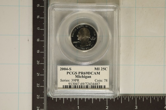 2004-S MICHIGAN QUARTER PCGS PR69 DCAM