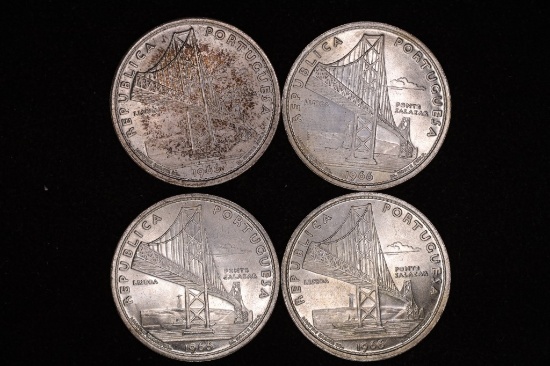 4-1966 PORTUGUESE SILVER 20 ESCUDOS .84 SILVER