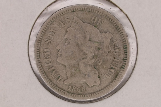 1866 THREE CENT PIECE (NICKEL)