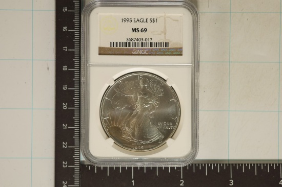 1995 AMERICAN SILVER EAGLE NGC MS69