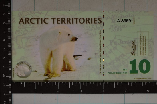 2010 CU COLORIZED POLYMER 10 POLAR DOLLARS