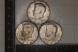 1967, 1968-D & 1969-D 40% SILVER JOHN F. KENNEDY'S