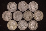 10-35% SILVER JEFFERSON WAR NICKELS: 1942-45