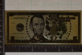 2009 $5 GOLD FOIL 99999999 CU FANTASY BILL