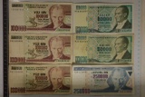6-1970-TURKISH BILLS: 2-50000, 3-100000 & 1-250000