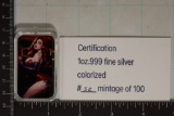 1 TROY OZ .999 FINE SILVER LIMITED EDITION ART BAR