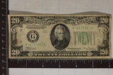 1934-A US $20 FRN GREEN SEAL NOTE