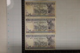 3 BANK OF RWANDA 100 FRANC NOTES: 1-1982 &