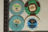 4-$1 PLASTIC CASINO CHIPS: OSHEAS, THE GARDEN