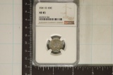 1941-D SILVER MERCURY DIME NGC XF45
