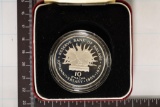 1965-1975 10TH ANNIVERSARY MALAWI SILVER 1O KWACHA