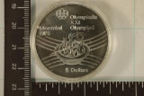 1976 CANADA SILVER UNC $5 OLYMPIC COIN .7227