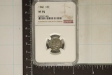 1942 SILVER MERCURY DIME NGC VERY FINE 35