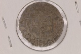 1600'S HAND HAMMERED POLAND SILVER 1/24TH TALER