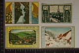 4-GERMAN CRISP UNC 75 PFENNIGS NOTGELDS: THE