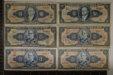 6-BRASIL BILLS: 2-10 CRUZEIROS & 4-20 CRUZEIROS