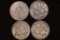 1918, 38, 42 & 1943 AUSTRALIA SILVER 6 PENCE COINS