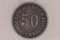 1876-A GERMAN SILVER 50 PFENNING .0804 OZ. ASW