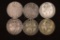 6 GREAT BRITAIN SILVER 3 PENCE COINS .2294 OZ. ASW