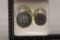 1998 ISRAEL SILVER 2 COIN SET: PF 2 NEW SHEQALIM
