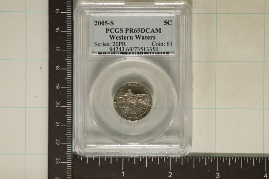 2005-S WESTERN WATERS NICKEL PCGS PR69 DCAM