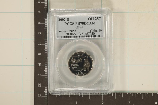 2000-S OHIO QUARTER PCGS PR70 DCAM