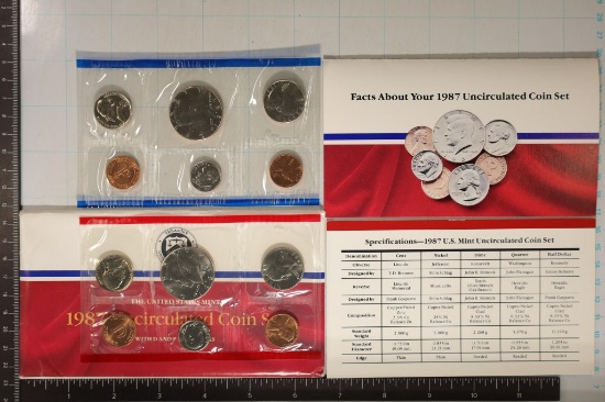 1987 US MINT SET (UNC) P/D (WITH ENVELOPE) AND