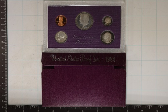 1984 US PROOF SET (WITH BOX) COINS ARE CLOUDY