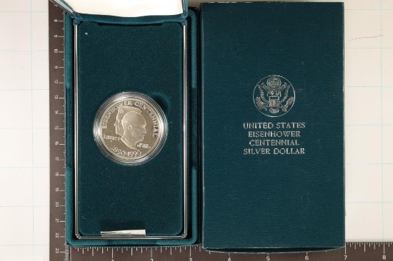 1990-P US PF SILVER DOLLAR EISENHOWER CENTENNIAL