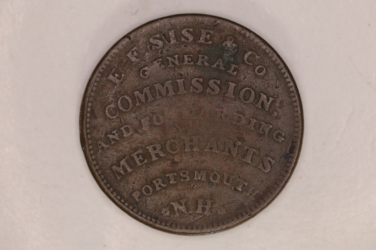 1837 HARD TIMES TOKEN "E. F. SISE & CO." GENERAL