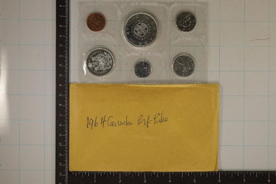 SILVER 1964 CANADA UNC SET 1.1 OZ. ASW SEALED