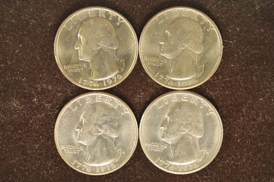 4-1976 BICENTENNIAL WASHINGTON QUARTERS 2-D & 2-P