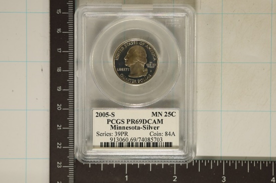 2005-S SILVER MINNESOTA QUARTER PCGS PR69 DCAM