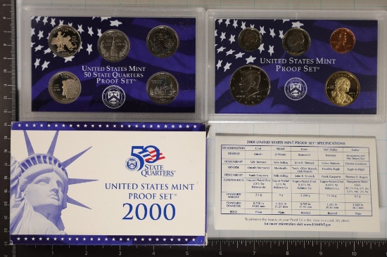 2000 US PROOF SET (WITH BOX) & WITH CERTIFICATE