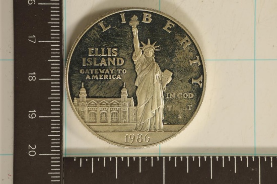 1986-S US PROOF SILVER DOLLAR "LIBERTY" CLOUDY